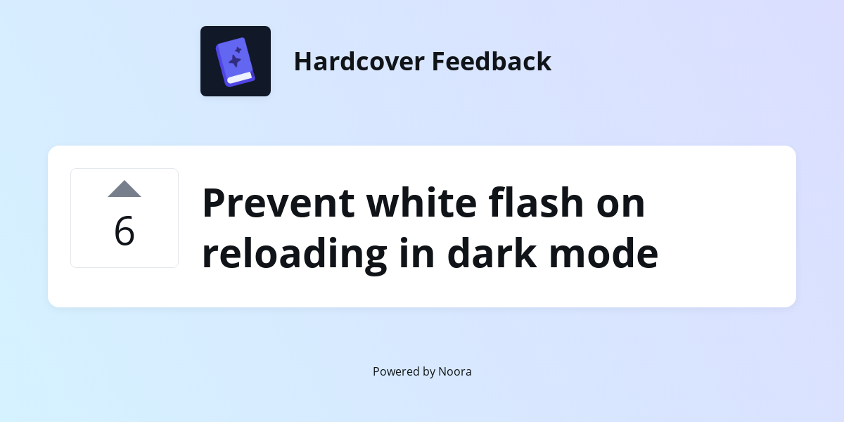 Prevent white flash on reloading in dark mode | Feature Requests ...