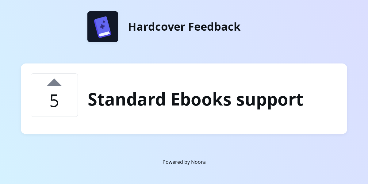 Standard Ebooks support | Feature Requests | Hardcover